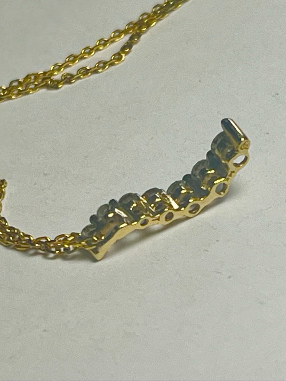 14k Solid Gold Genuine Diamond Journey Pendant 18” Necklace - Picture 7 of 9